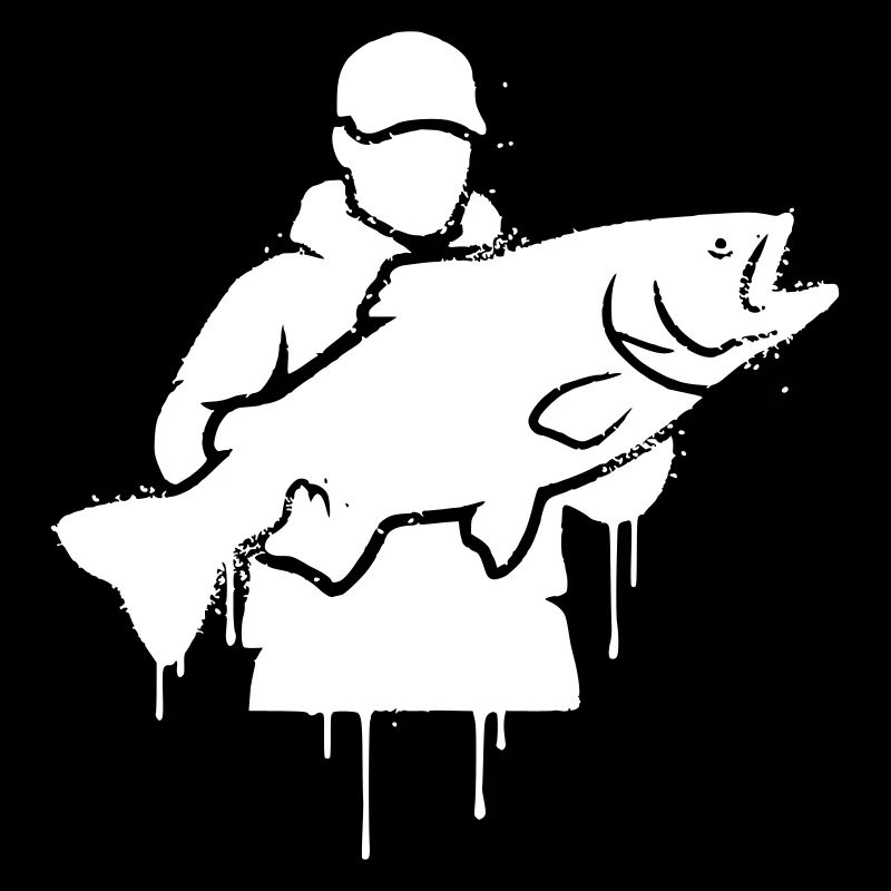 Fierté de pêcheur : silhouette classique de pêcheur
