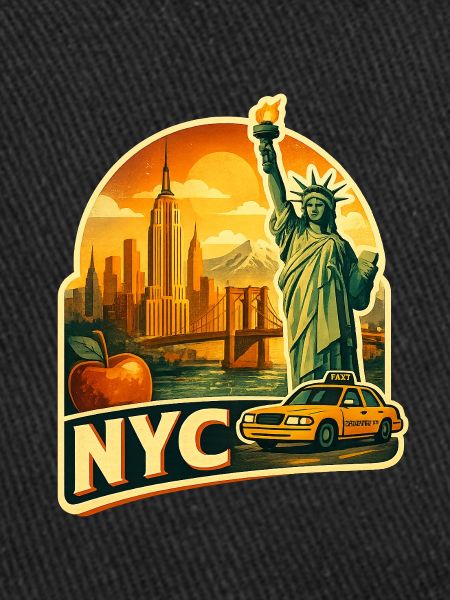 Retro NYC Skyline Sticker