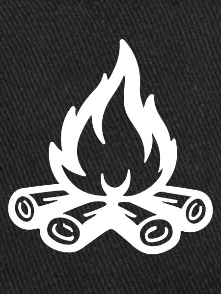 Flamme symbolique du feu de camp