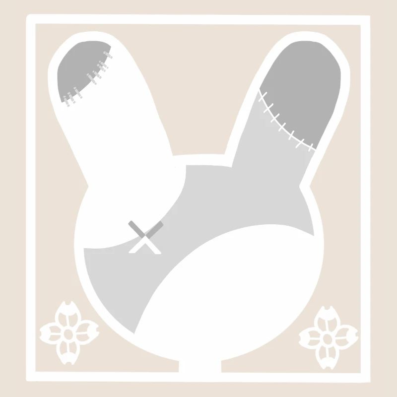 Silhouette du lapin-patchwork