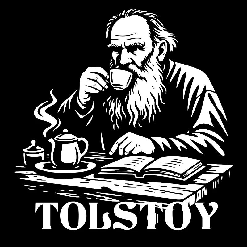 Leo Tolstoy Tea Time Portrait