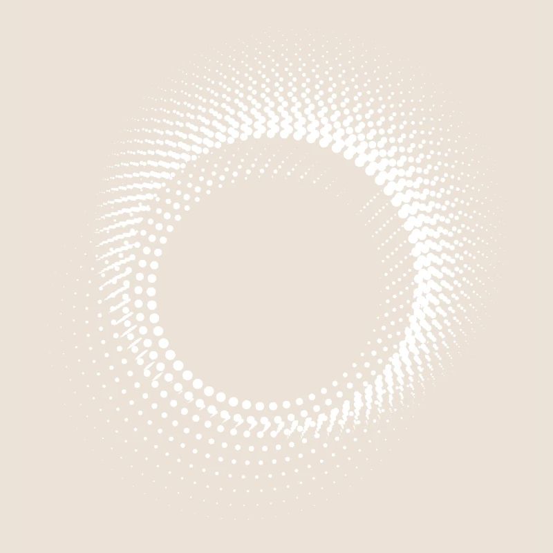 Spirale en points concentriques