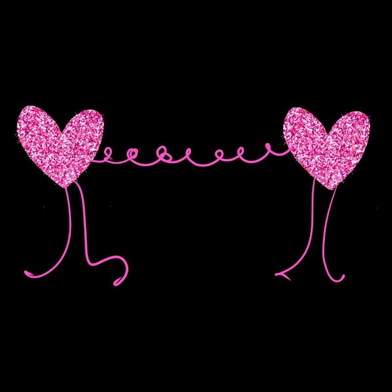 hearts pink glitter pattern