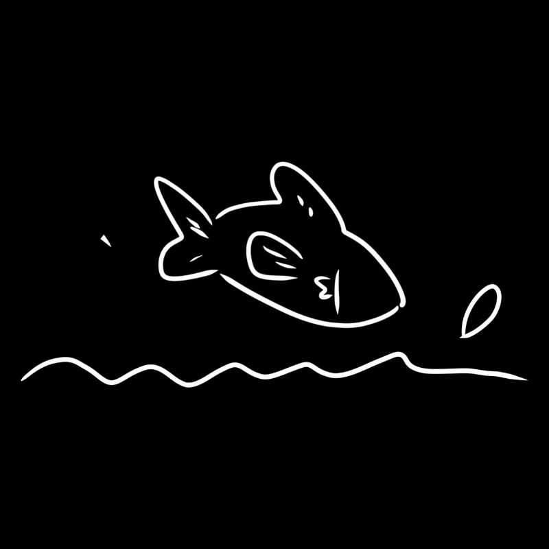 Symbole de l’eau de poisson Natation
