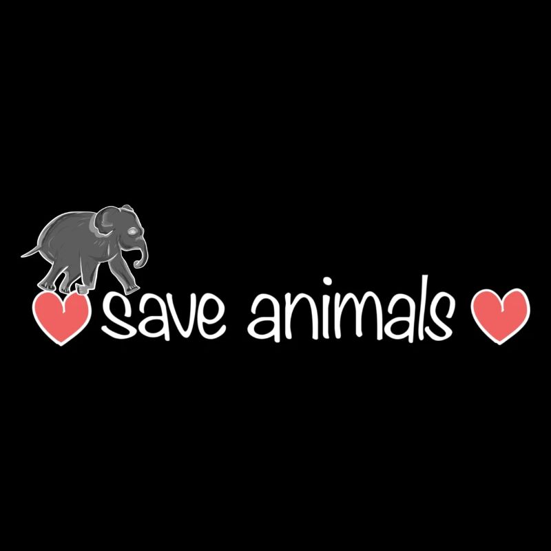 Hearts Save Animals Animal Elephant