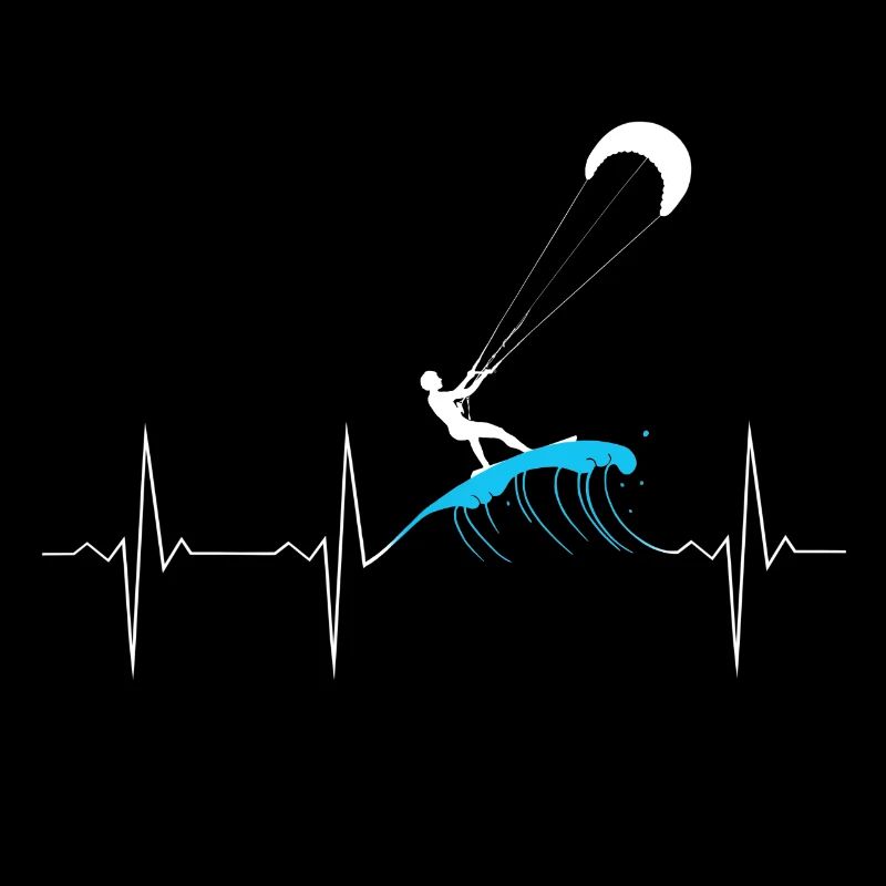 ECG Heartbeat Heartbeat Kitesurfing Wave