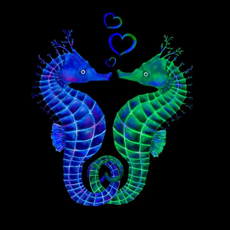 Joli couple d'hippocampes