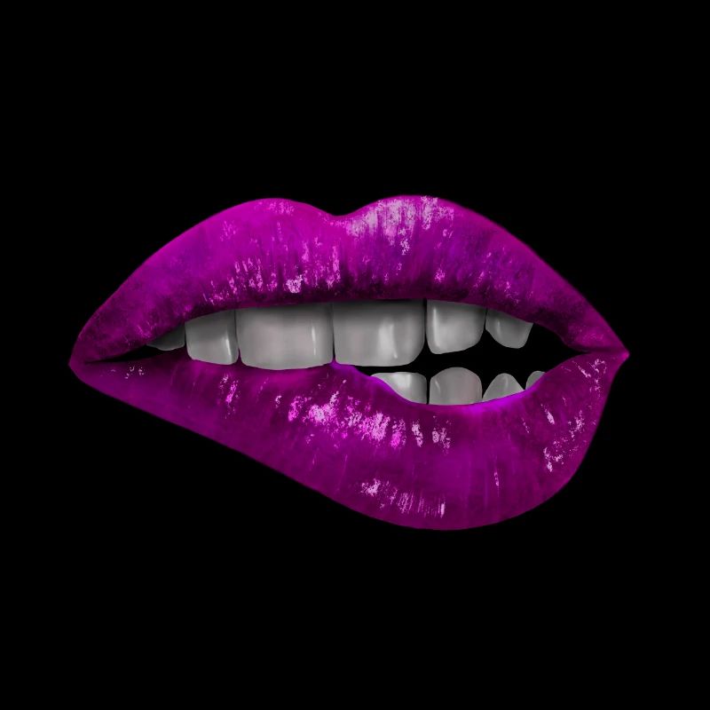 Pinke beißende Lippen