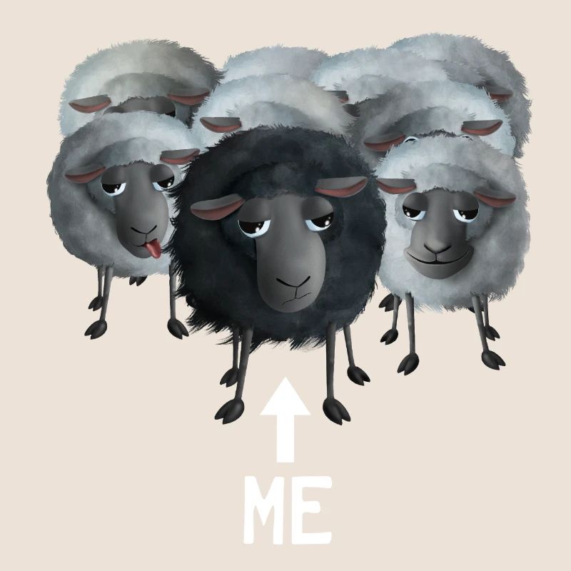 Süßes Schaf - Ich das schwarze Schaf