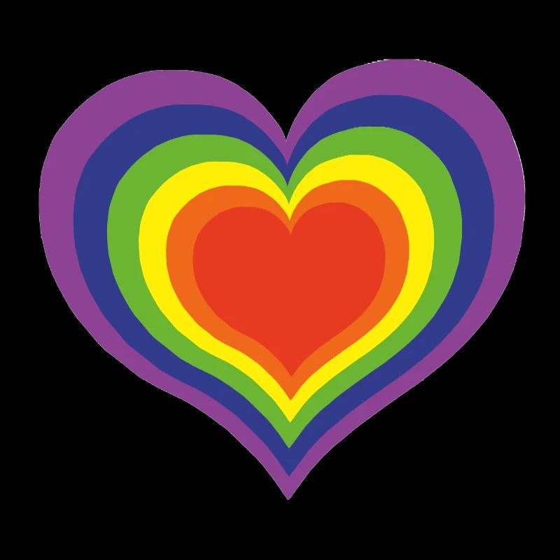 Herz Regenbogenfarben