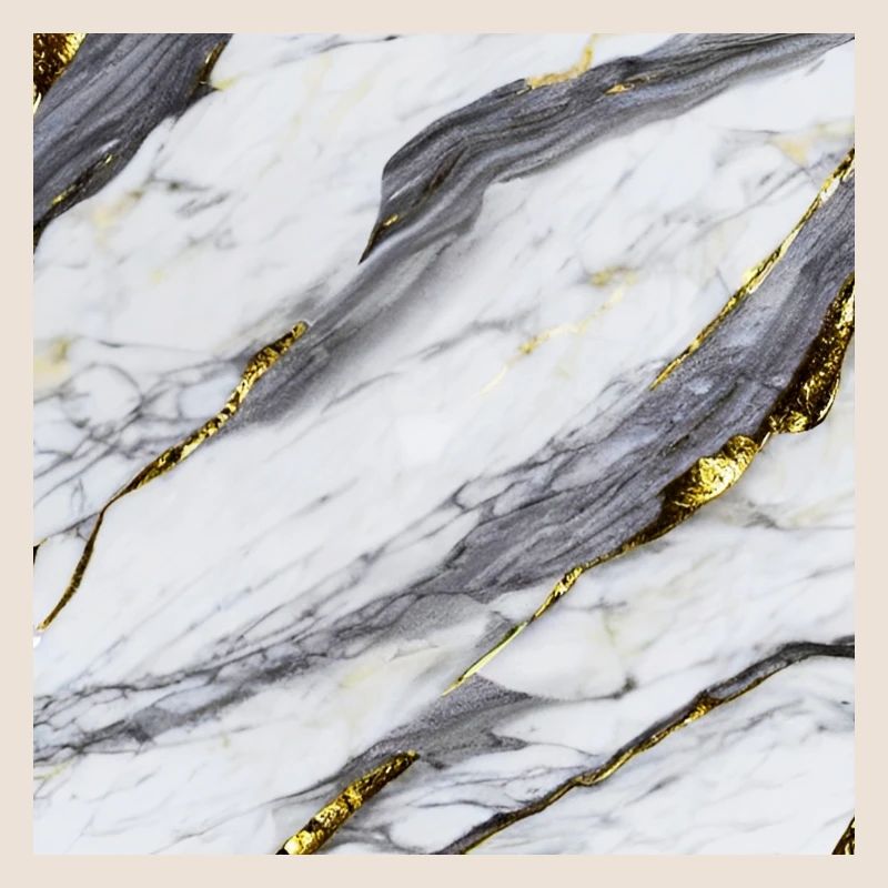 Marble White Gold Structure