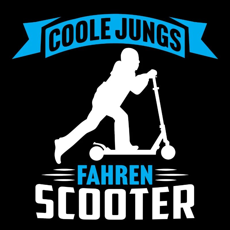 Coole jungs fahren scooter roller tretroller