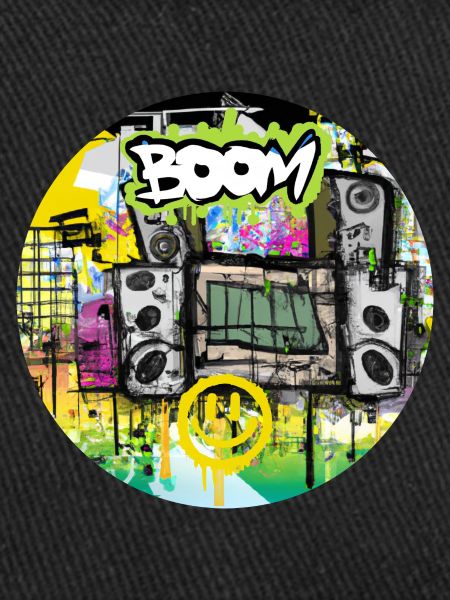 Boom Box avec Smiley - Graffiti