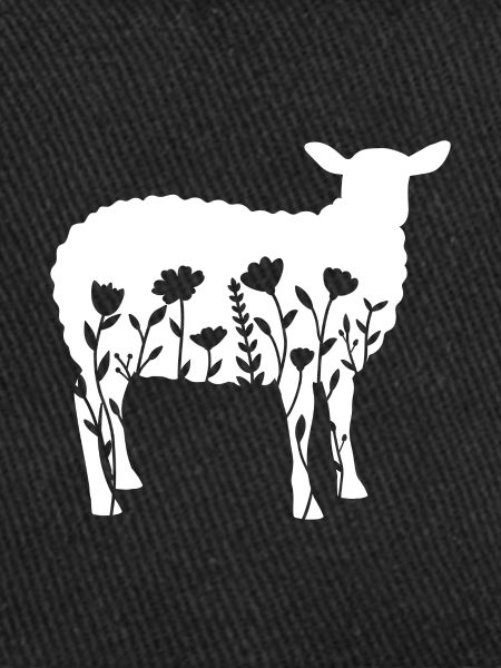 Mouton avec des fleurs