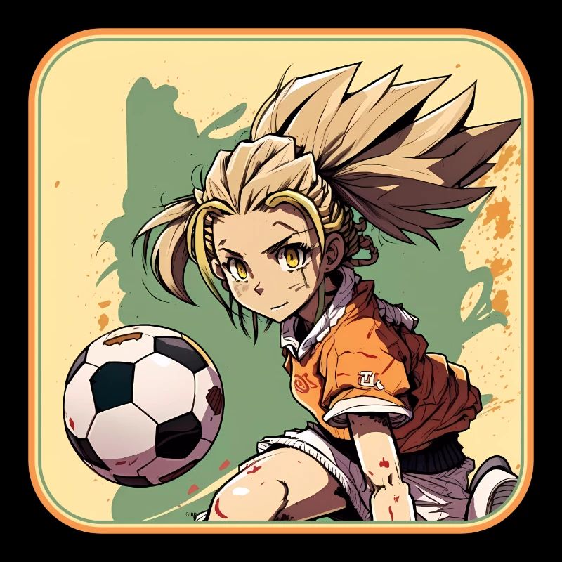 Fussball Mädchen - Anime Style