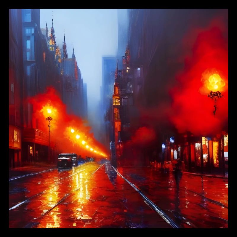 Rain Lamps - Impressionistic Style