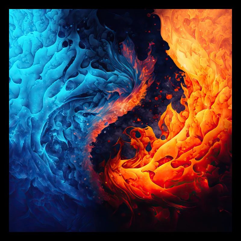 Water And Flame Pattern