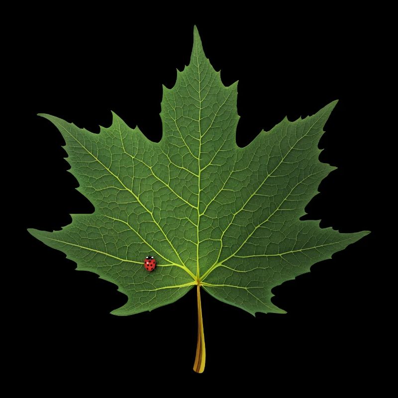 FEUILLE D'ÉRABLE - COCCINELLE