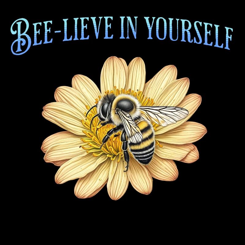 Bee-believe en vous-même, design d’abeille mignon