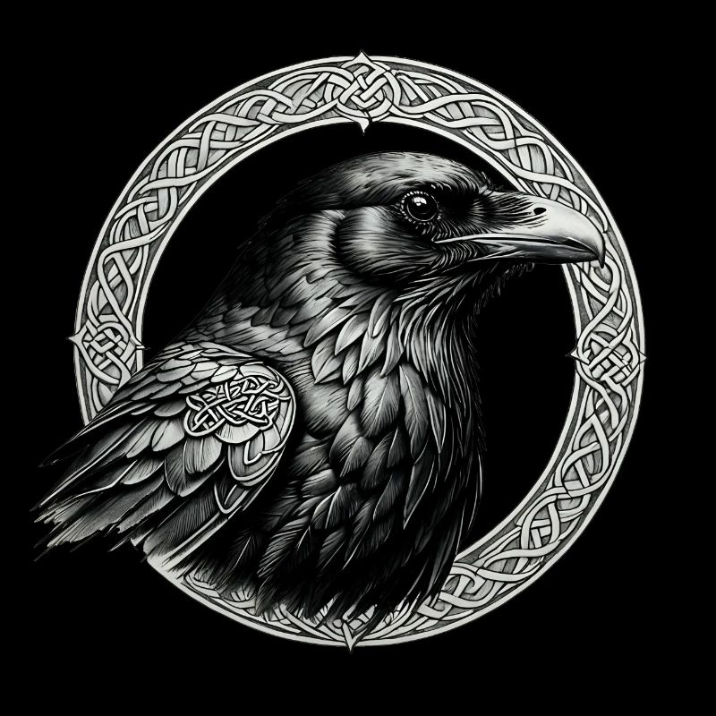 Corbeau avec nœud celtique 02