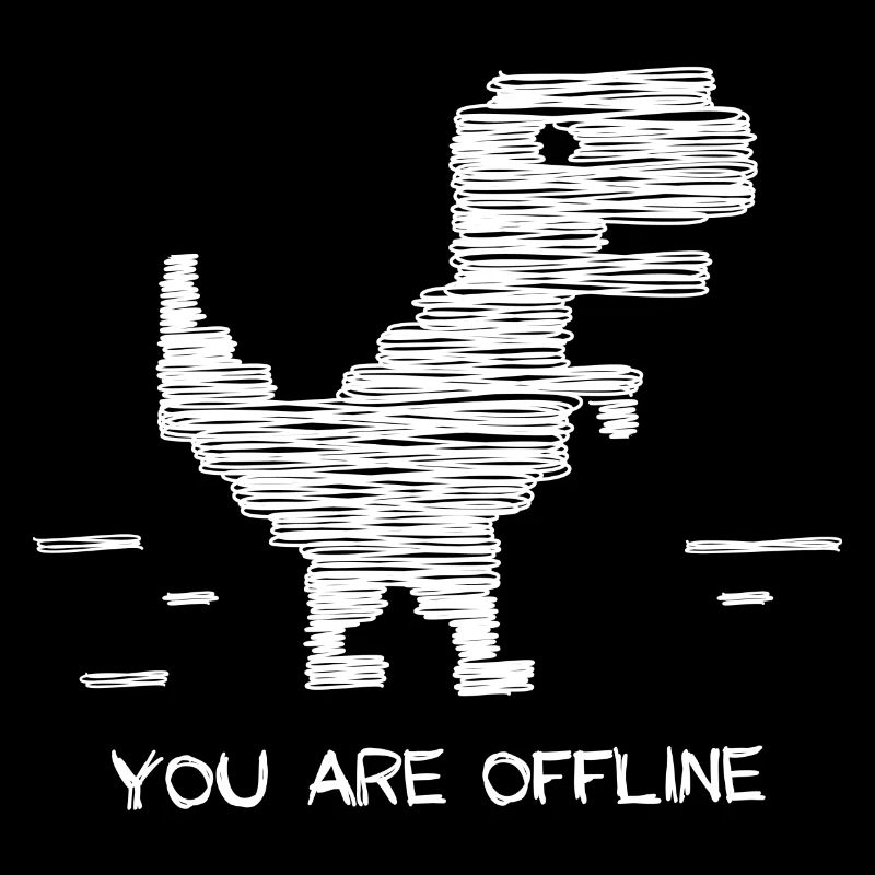 du bist offline. Du bist offline, kein Internet,