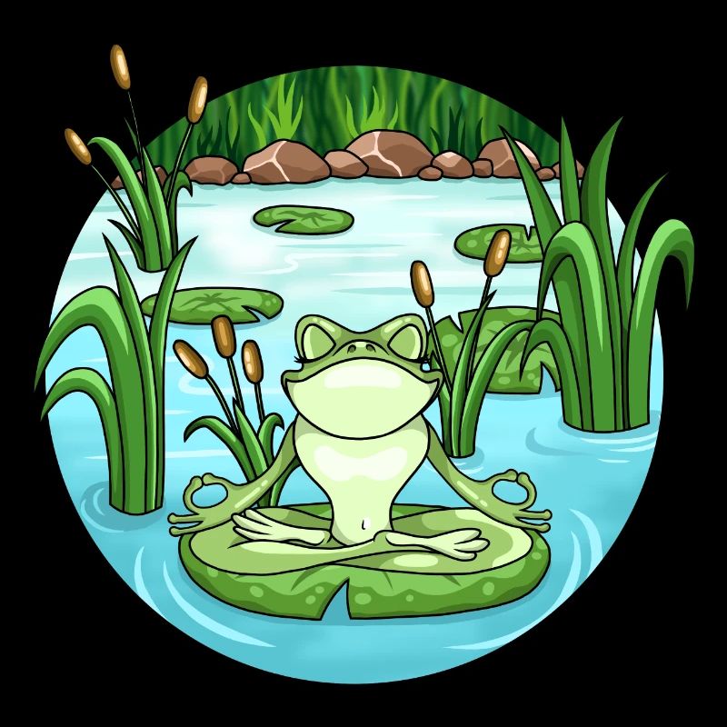 Yoga grenouille dans l’étang