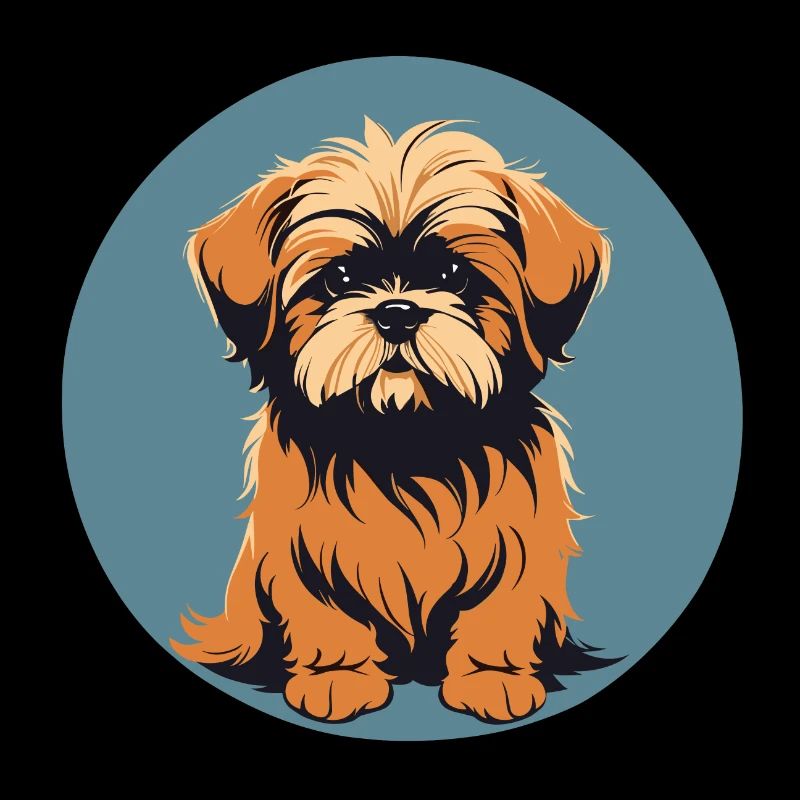 Lhasa apso Dog Portrait Image