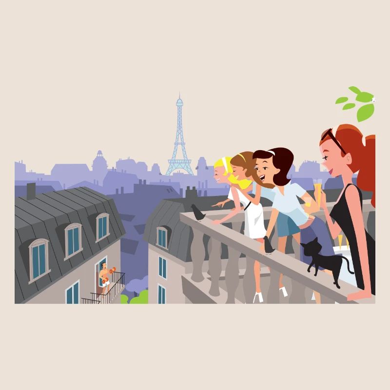Parisiennes au balcon