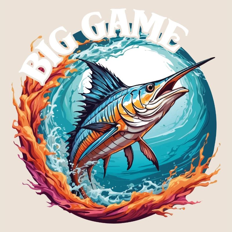 Springender Marlin Hochseefischen Tiefseefischen