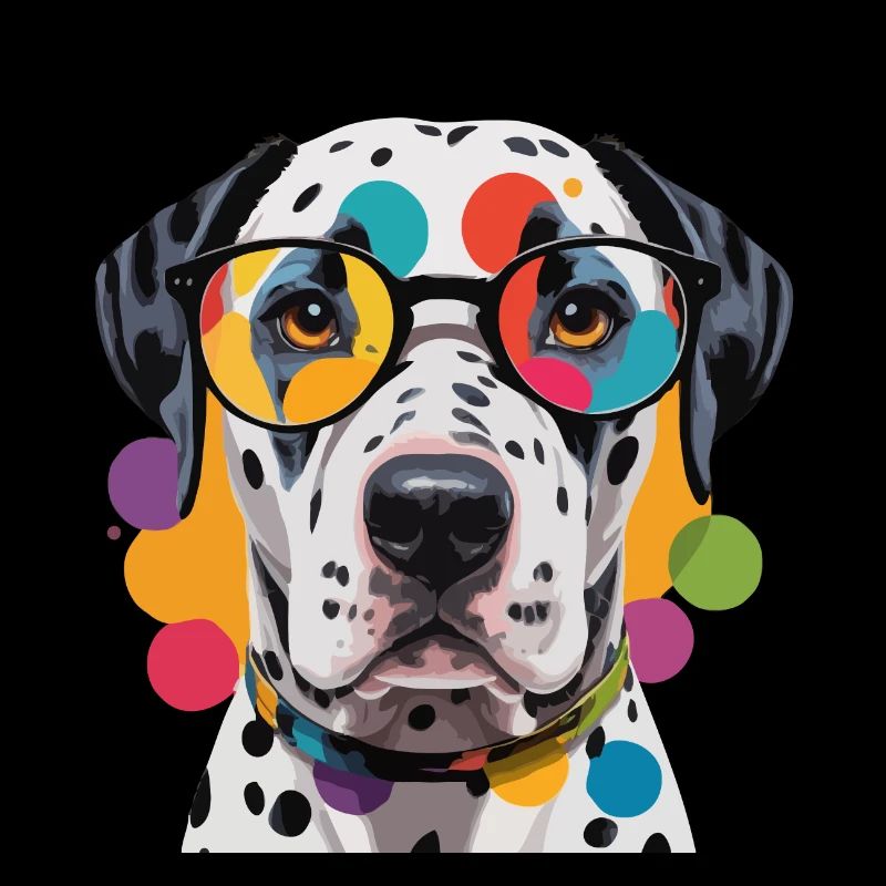 Dalmatiner Hund Bunte Brille Cool