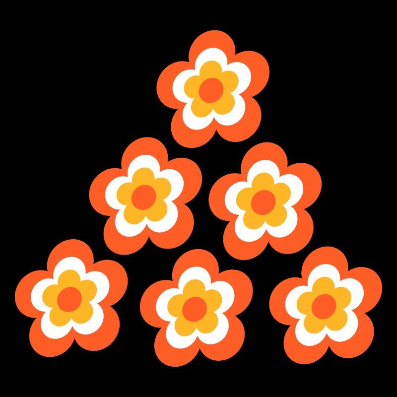 70er Jahre Blume Muster