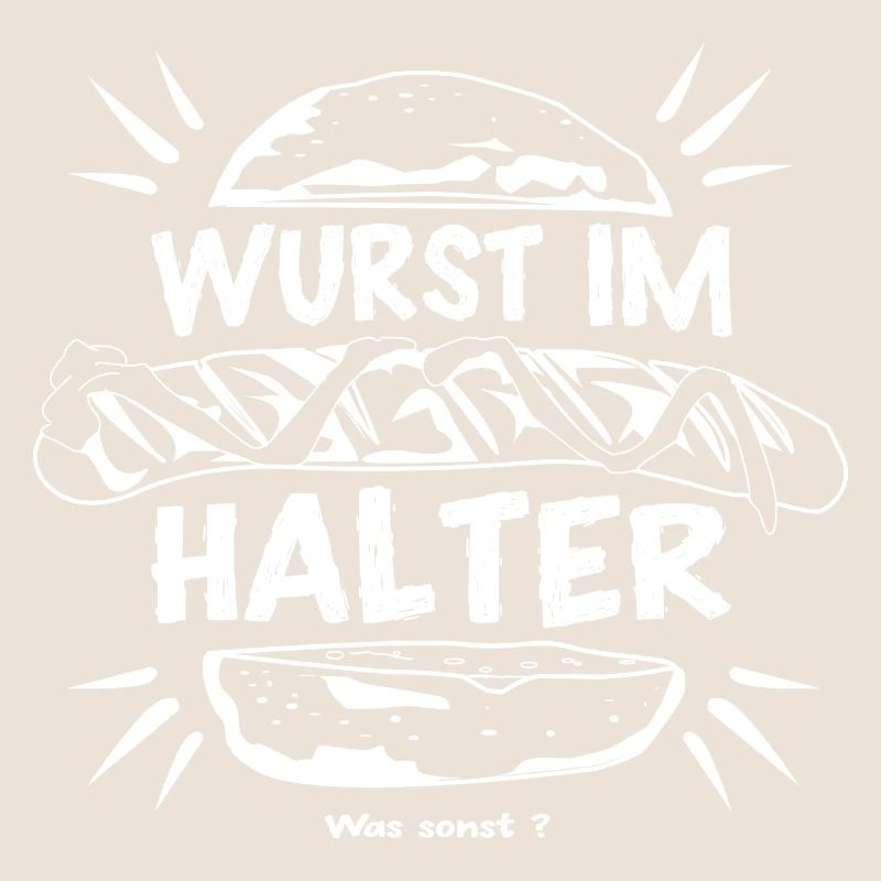 Bratwurst im Brötchen - Wurst im Halter