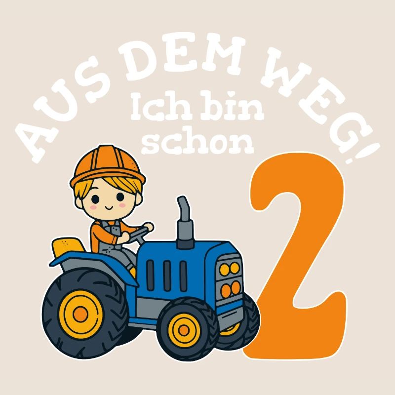 2. Geburtstag Traktor Junge