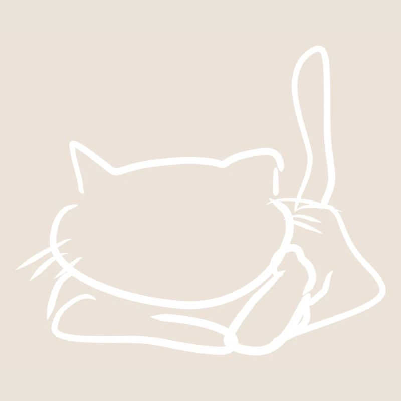 chat couché couché animal de compagnie