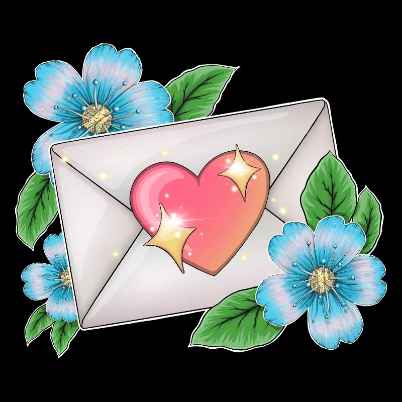 Enveloppe avec des fleurs