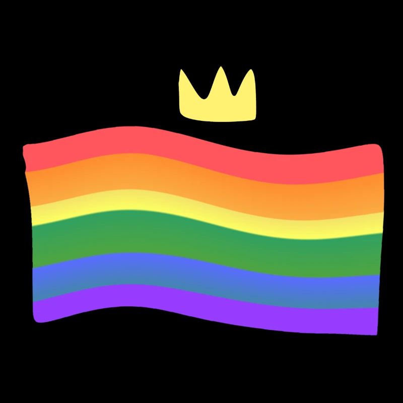 lgbt flagge regenbogen krone liebe