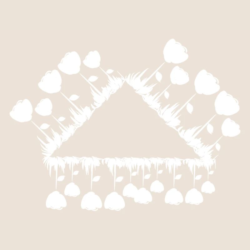 triangle fleurs roses symbole forme nature