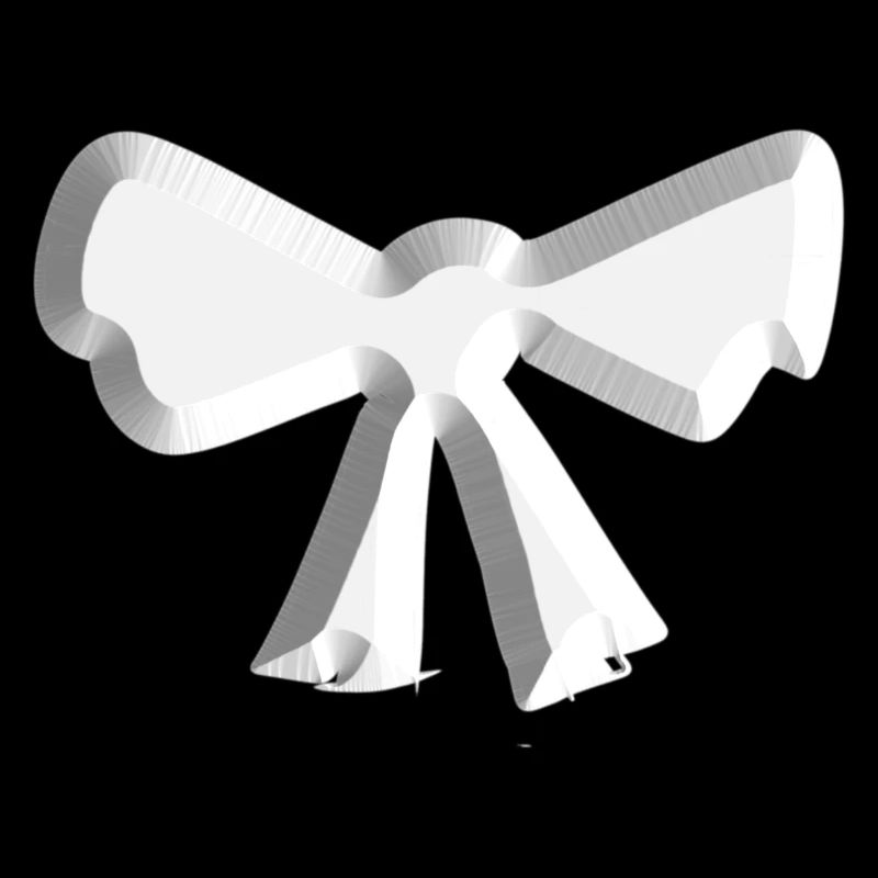 schleife symbol fliege silber