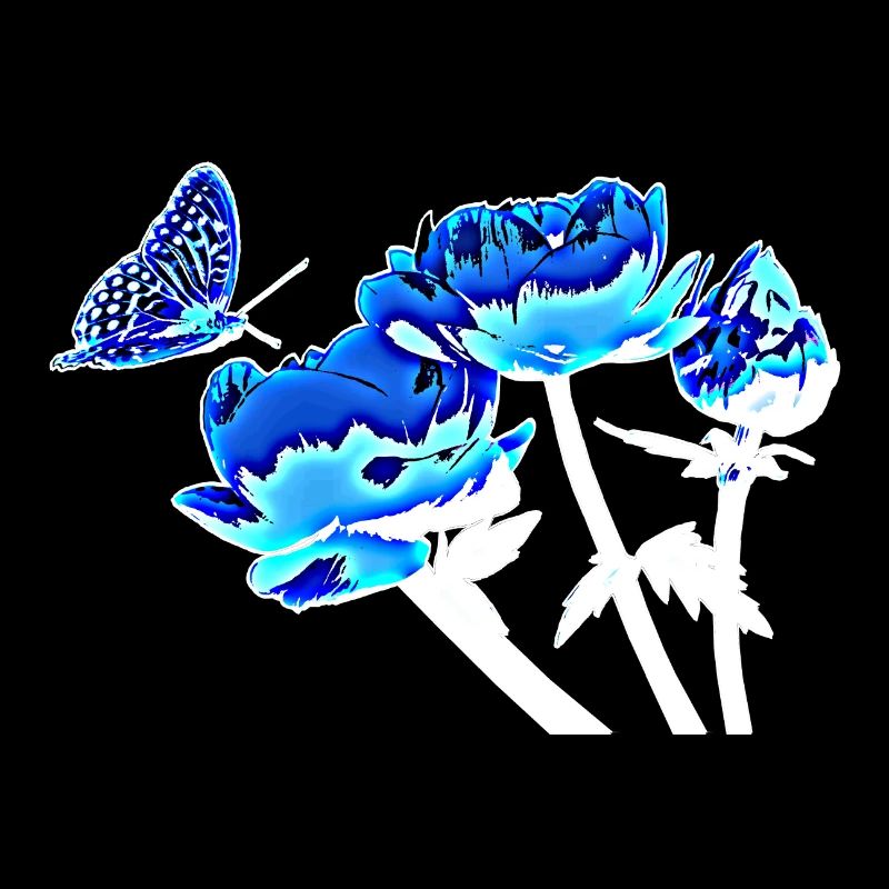 Papillon et fleurs