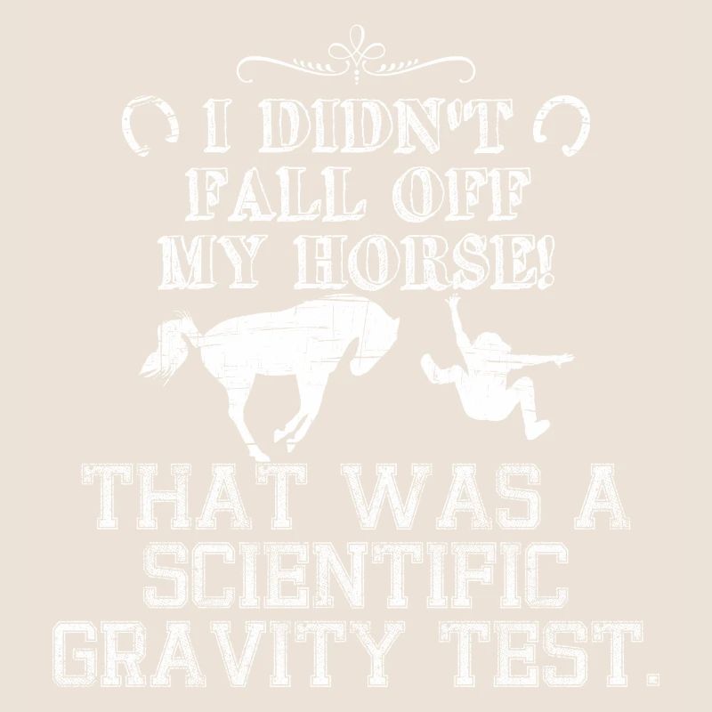 Horse rider dropping gravity science