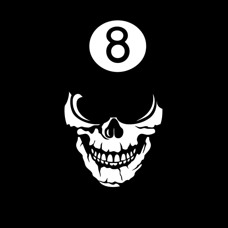 tete de mort billard boule crane 8