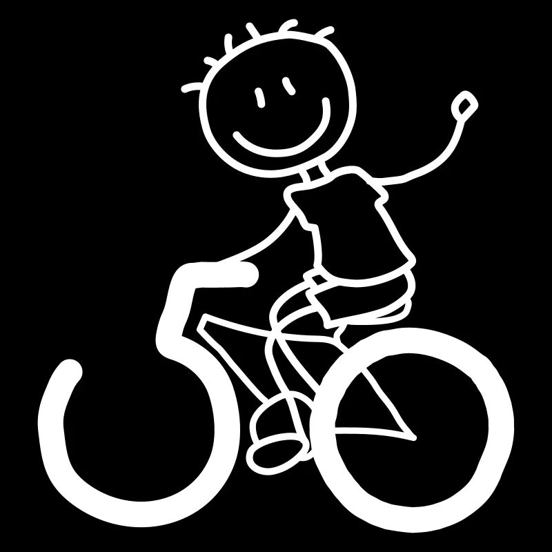 Radfahrer feiert den 50er