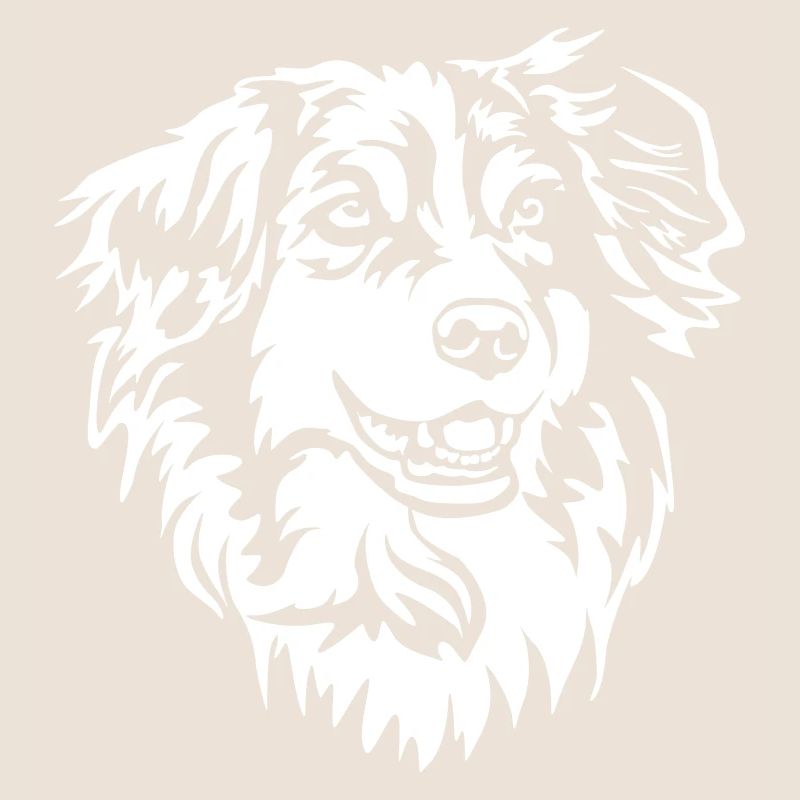 Australian Shepherd Kopf "Black Edition"