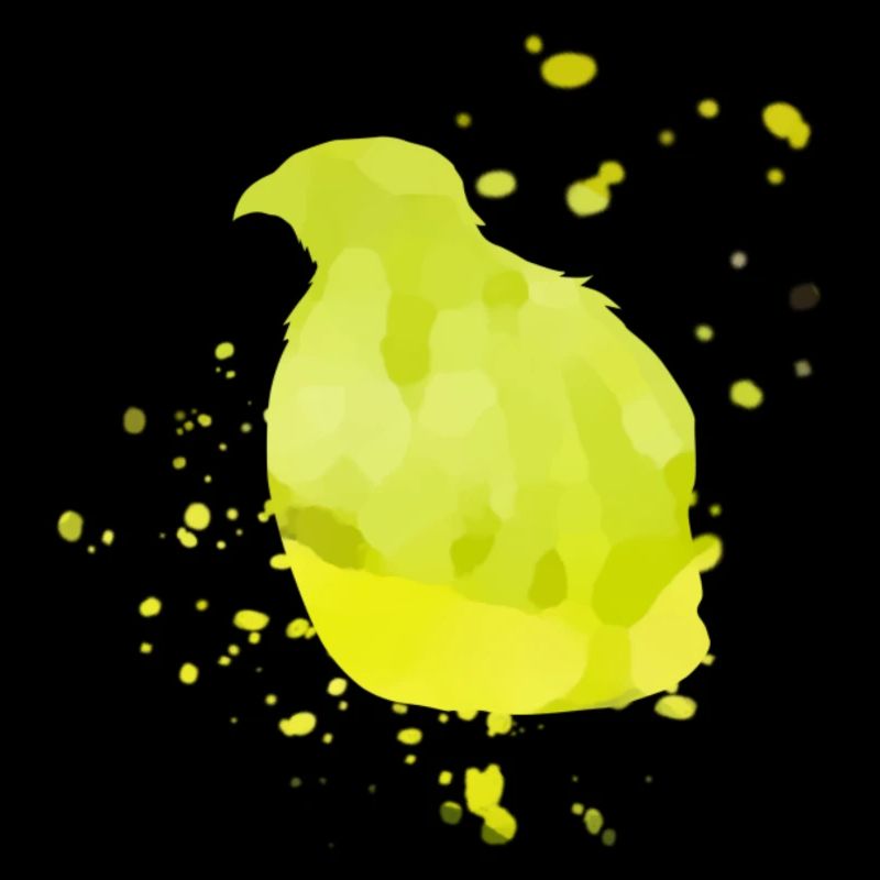 aquarelle de caille vert
