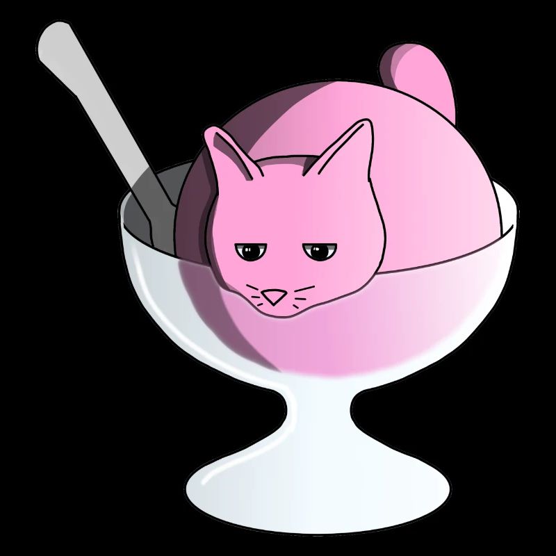 Raspberry Ice-Cream Cat