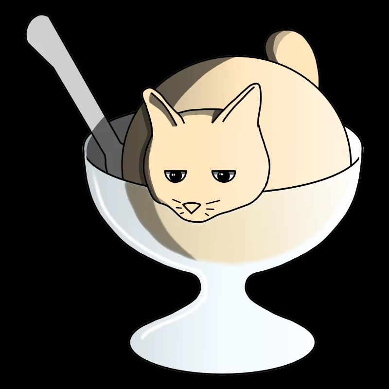 Vanilla Ice-Cream Cat