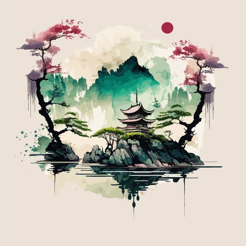 Chinese Temple on a Cliff