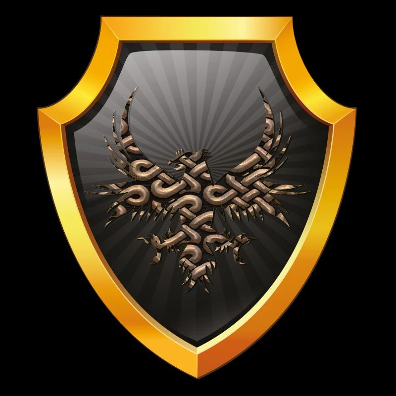 shield logo esports emblem sword crest symbol eagle