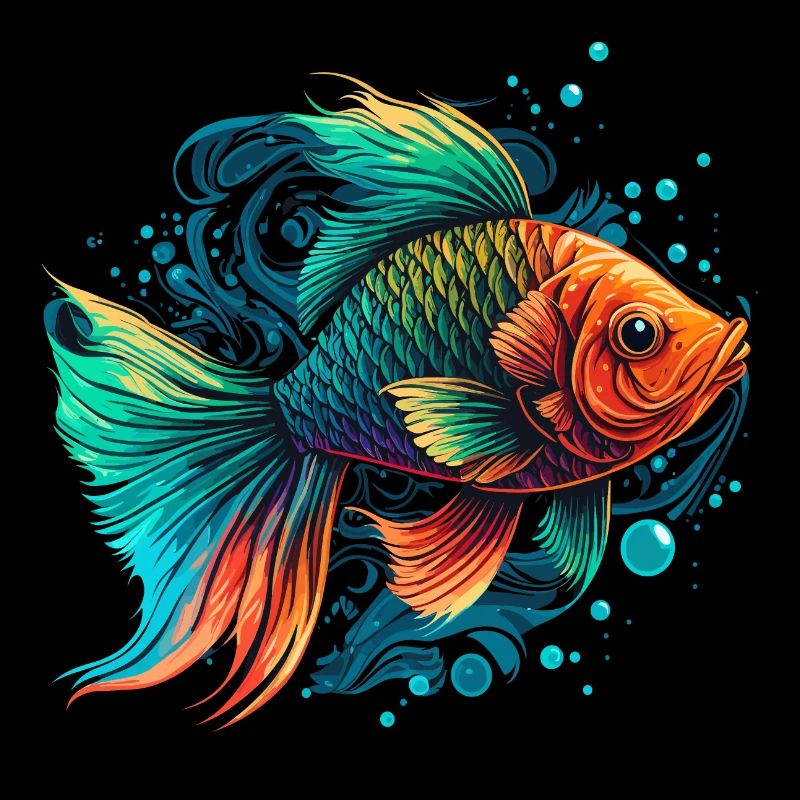 Rainbow Fish Illustration