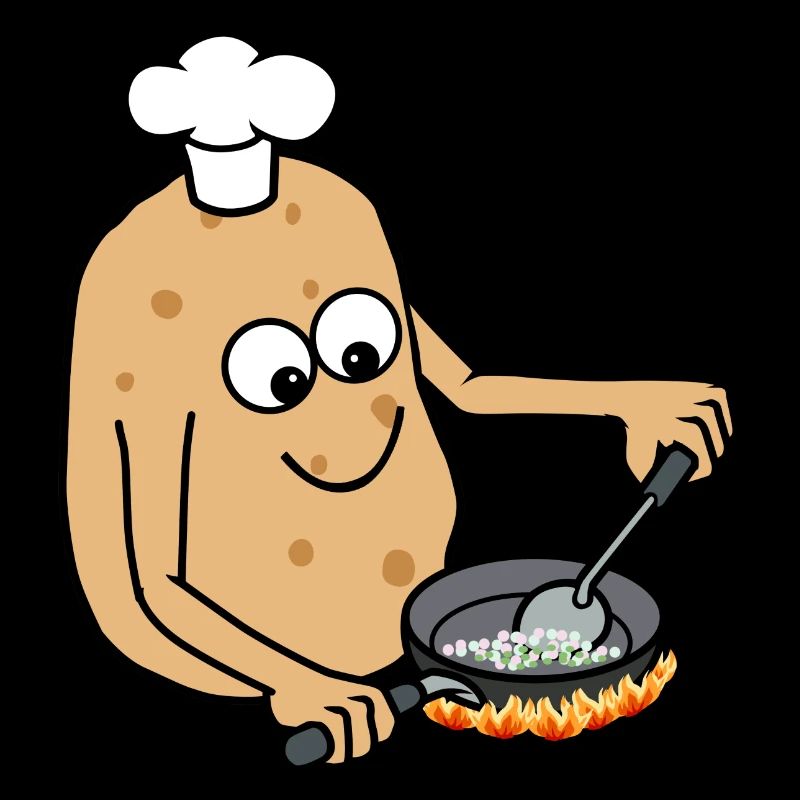 Cute Potatoes Hobby Chef Cooking Vegetables